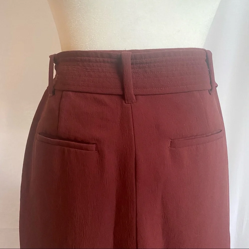 Wildfred Burgundy Tie-Front Pant - Picture 6 of 10